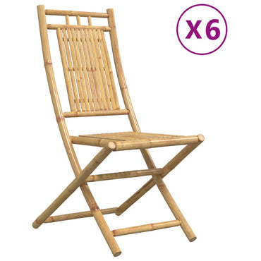 vidaXL Chaises de jardin 6 pcs. Pliantes 46x66x99 cm Bambou