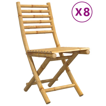 vidaXL Chaises de jardin pliantes 8 pcs 43x54x88 cm Bambou