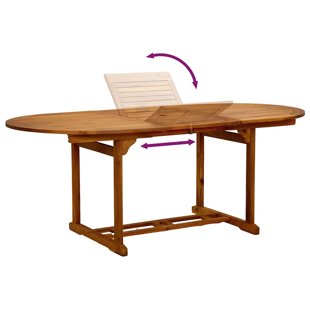 vidaXL Ensemble repas de jardin 5 pcs Bois d'acacia massif et textilène