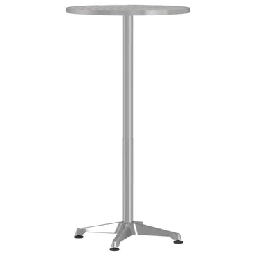 vidaXL Outdoor-Bartisch Höhenverstellbar Ø59,5x70/109,5 cm Aluminium