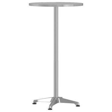 vidaXL Table de bar d'extérieur réglable en hauteur Ø59,5x70/114,5 cm Aluminium
