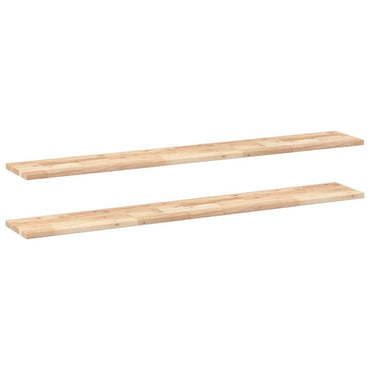vidaXL Schweberegale 2 Stk. 120x20x2 cm Massivholz Akazie Unbehandelt