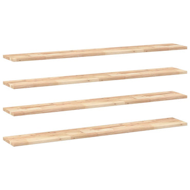 vidaXL Schweberegale 4 Stk. 120x20x2 cm Massivholz Akazie Unbehandelt