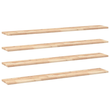 vidaXL Schweberegale 4 Stk. 140x20x2 cm Massivholz Akazie Unbehandelt