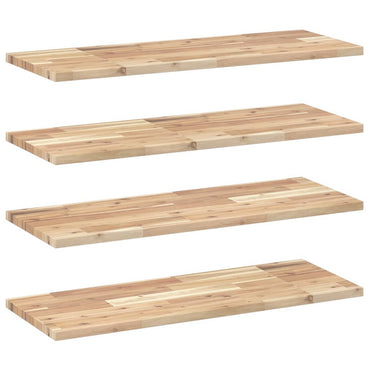 vidaXL Étagères murales 4 pcs 80x30x2 cm Bois d'acacia massif non traité