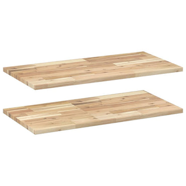 vidaXL Schweberegale 2 Stk. 60x40x2 cm Massivholz Akazie Unbehandelt