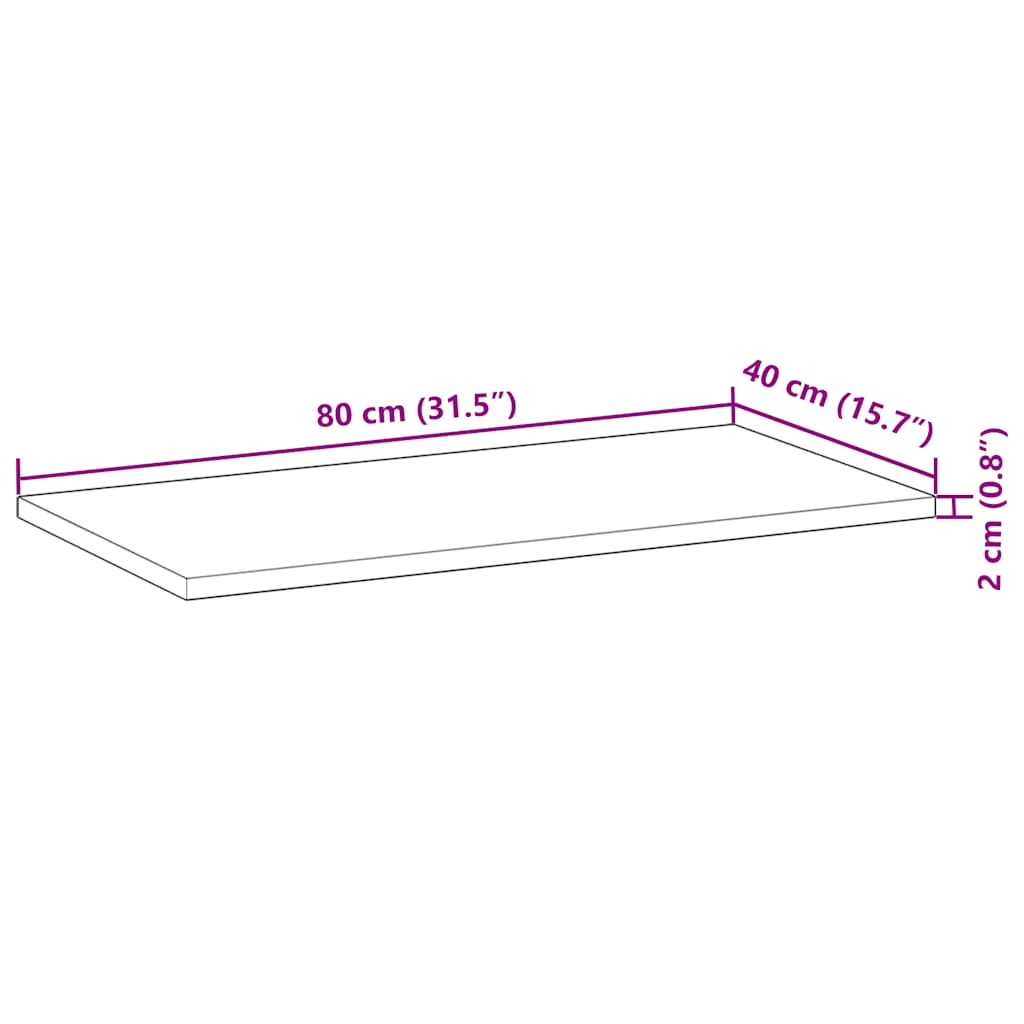 vidaXL Schweberegale 4 Stk. 80x40x2 cm Massivholz Akazie Unbehandelt
