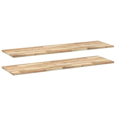 vidaXL Schweberegale 2 Stk. 140x40x2 cm Massivholz Akazie Unbehandelt