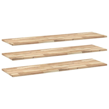 vidaXL Schweberegale 3 Stk. 140x40x2 cm Massivholz Akazie Unbehandelt