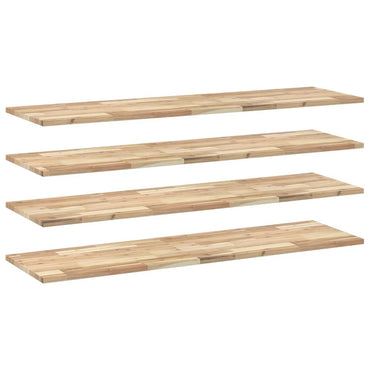 vidaXL Schweberegale 4 Stk. 140x40x2 cm Massivholz Akazie Unbehandelt
