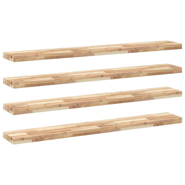 vidaXL Schweberegale 4 Stk. 140x20x4 cm Massivholz Akazie Unbehandelt