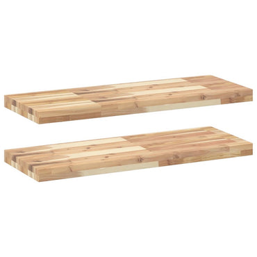 vidaXL Étagères flottantes 2 pcs 100x30x4 cm Bois d'acacia massif non traité