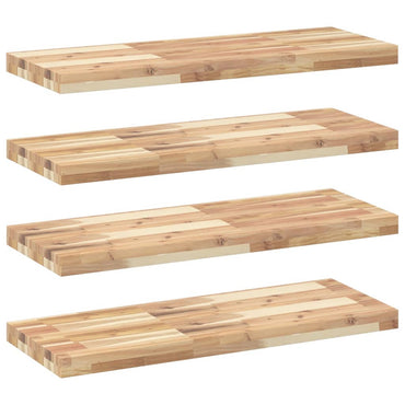 vidaXL Schweberegale 4 Stk. 100x30x4 cm Massivholz Akazie Unbehandelt