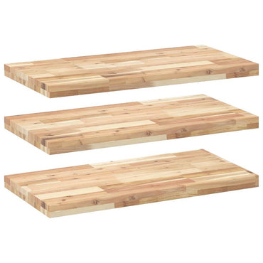 vidaXL Schweberegale 3 Stk. 80x40x4 cm Massivholz Akazie Unbehandelt