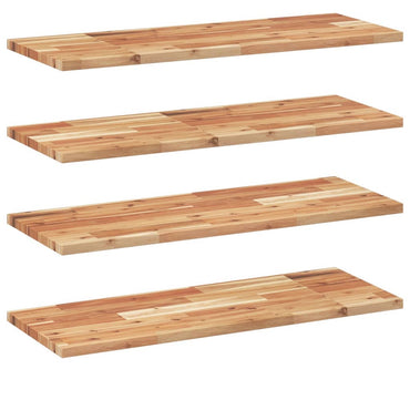 vidaXL Schweberegale 4 Stk. 100x30x2 cm Massivholz Akazie Ölbehandelt