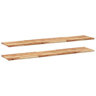 vidaXL Schweberegale 2 Stk. 120x30x2 cm Massivholz Akazie Ölbehandelt
