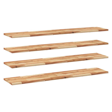 vidaXL Schweberegale 4 Stk. 120x30x2 cm Massivholz Akazie Ölbehandelt