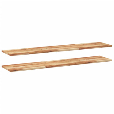 vidaXL Schweberegale 2 Stk. 140x30x2 cm Massivholz Akazie Ölbehandelt