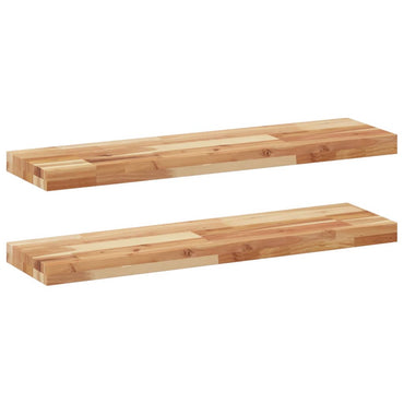 vidaXL Schweberegale 2 Stk. 100x20x4 cm Massivholz Akazie Ölbehandelt