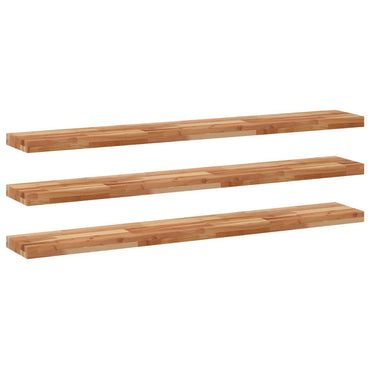 vidaXL Schweberegale 3 Stk. 120x20x4 cm Massivholz Akazie Ölbehandelt