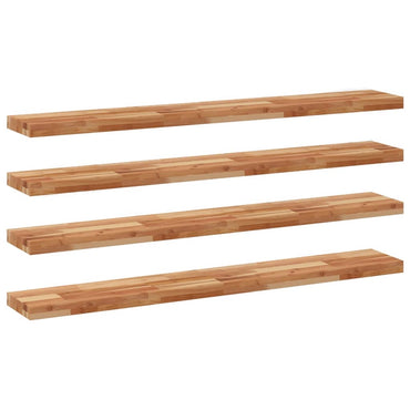 vidaXL Étagères flottantes 4 pcs 120x20x4 cm Bois d'acacia massif Traité à l'huile