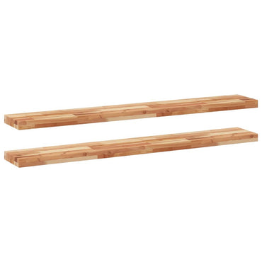 vidaXL Étagères murales 2 pcs 140x20x4 cm bois d'acacia massif traité à l'huile