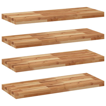 vidaXL Schweberegale 4 Stk. 80x30x4 cm Massivholz Akazie Ölbehandelt