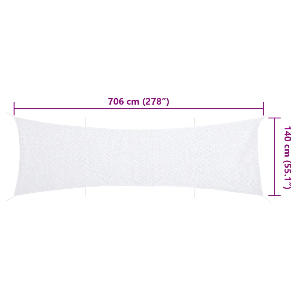 Tarnnetz mit Aufbewahrungstasche 706x140 cm Weiß