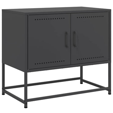 Meuble TV vidaXL Noir 68,5x39x60,5 cm Acier