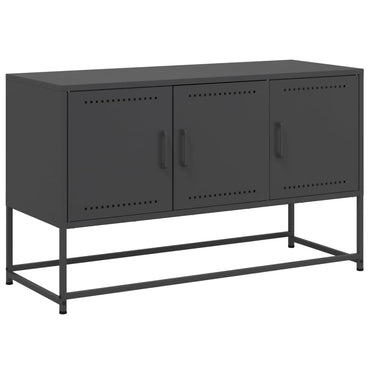 Meuble TV vidaXL noir 100,5x39x60,5 cm acier