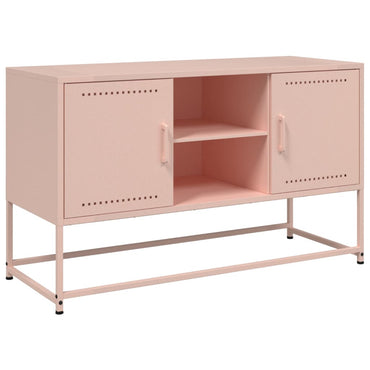 vidaXL Meuble TV Rose 100,5x39x60,5 cm Acier