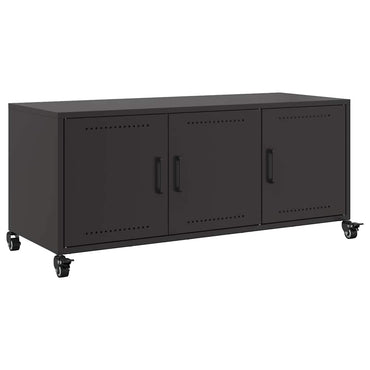 vidaXL TV-Schrank Schwarz 100,5x39x43,5 cm Stahl