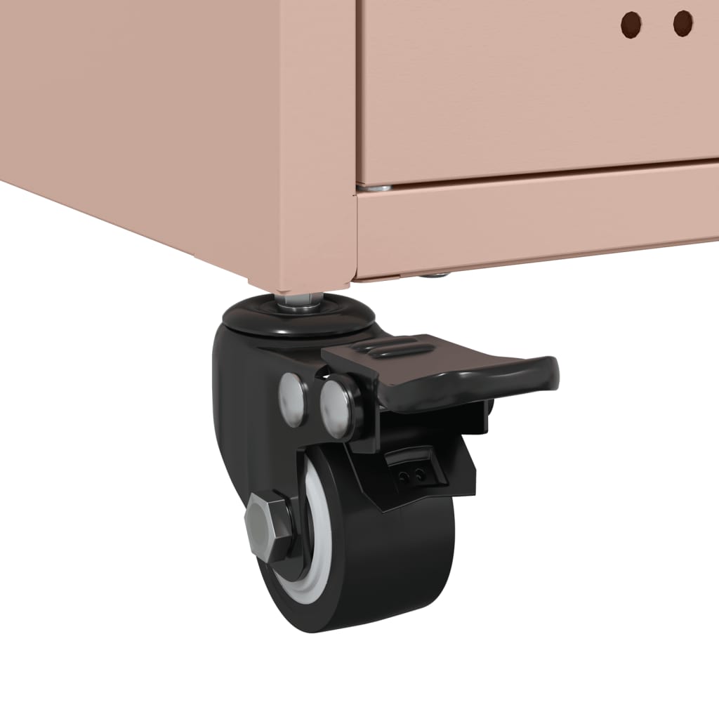 vidaXL Meuble TV Rose 68x39x43,5 cm Acier