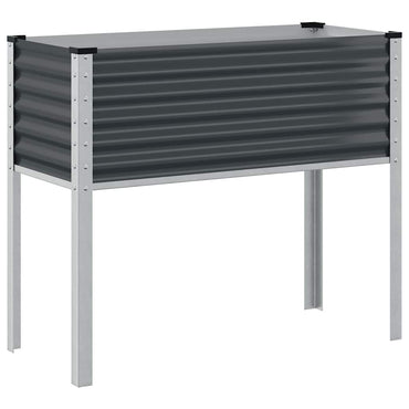 vidaXL Jardinière de jardin anthracite 100 x 45 x 90 cm acier