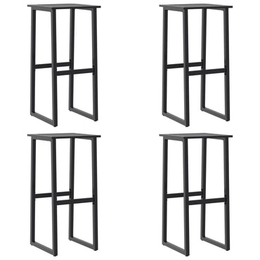 vidaXL Barhocker 4 Stk. Schwarz 38x38x80 cm Pulverbeschichteter Stahl