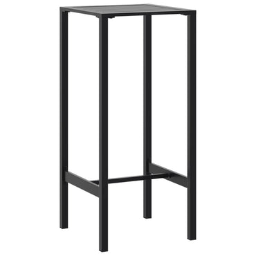 vidaXL Table de bar noir 50x50x110 cm acier laqué