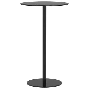 vidaXL Gartentisch Rund Schwarz Ø60x105 cm Stahl