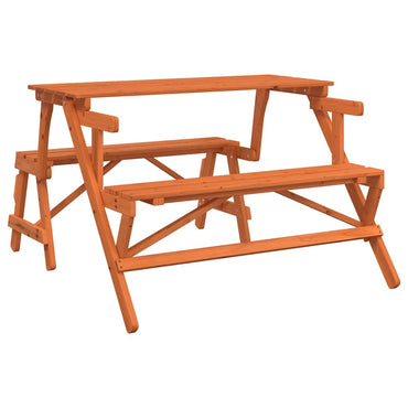 vidaXL Picknicktisch mit Bänken 2-in-1 Massivholz Tanne