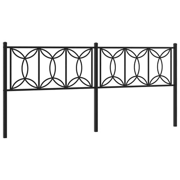 vidaXL Ersatz-Kopfteil Metall Schwarz 200 cm