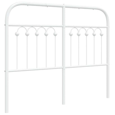 vidaXL Ersatz-Kopfteil Metall Weiß 120 cm