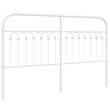 vidaXL Ersatz-Kopfteil Metall Weiß 150 cm