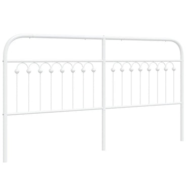 vidaXL Ersatz-Kopfteil Metall Weiß 180 cm