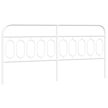 vidaXL Ersatz-Kopfteil Metall Weiß 200 cm