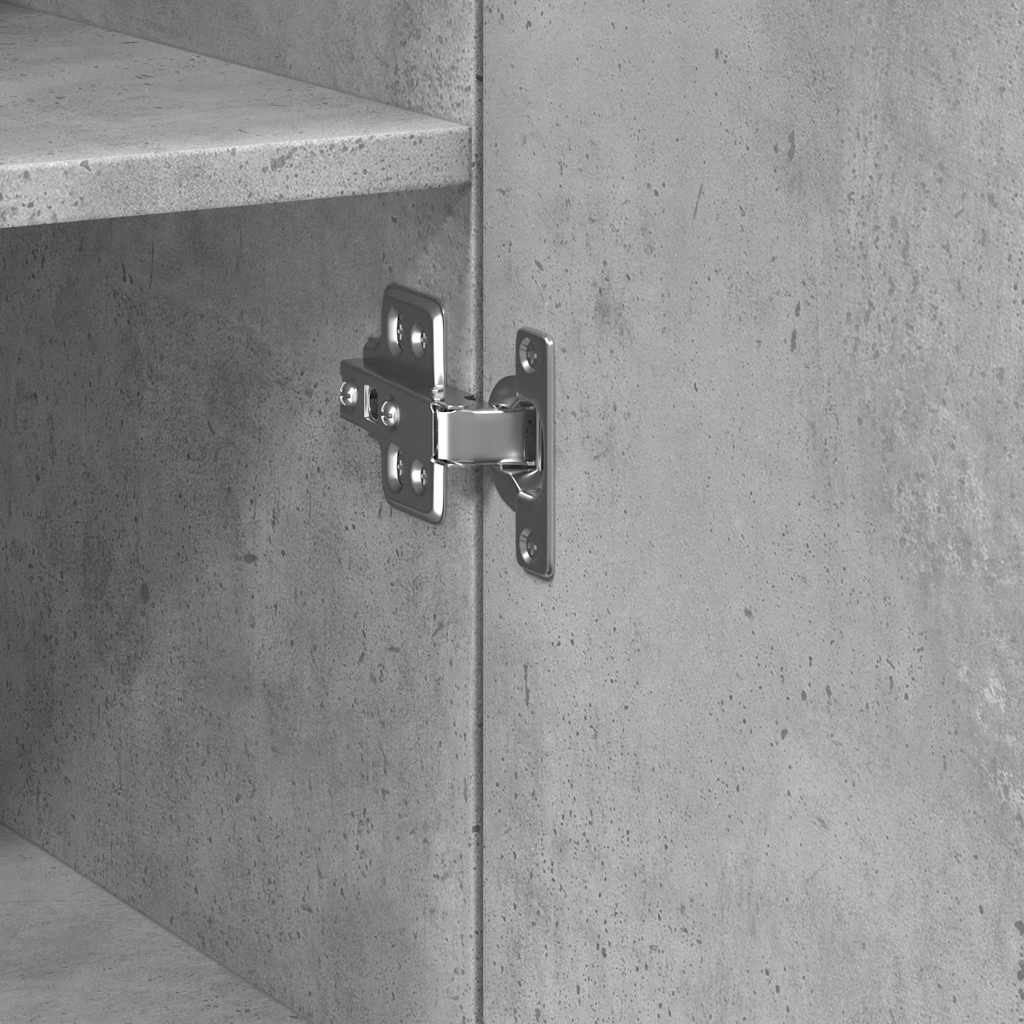 Hochschrank Schmal Betongrau 30x42,5x225 cm Holzwerkstoff