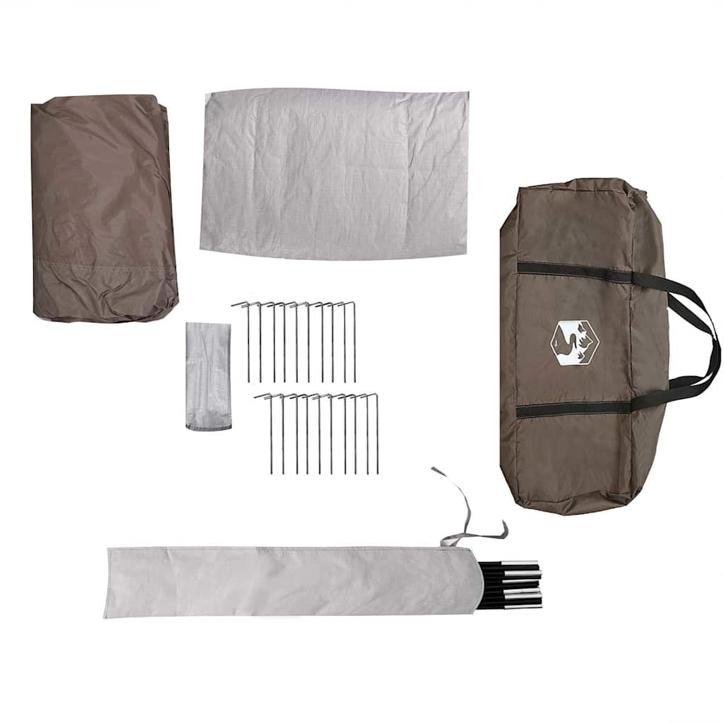 vidaXL Tipi-Familienzelt 8 Personen Braun Wasserdicht
