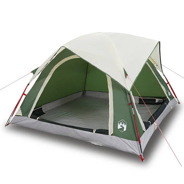 vidaXL Tente de camping 4 personnes Vert Imperméable