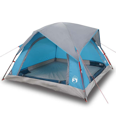 vidaXL Tente de camping 4 personnes bleue étanche
