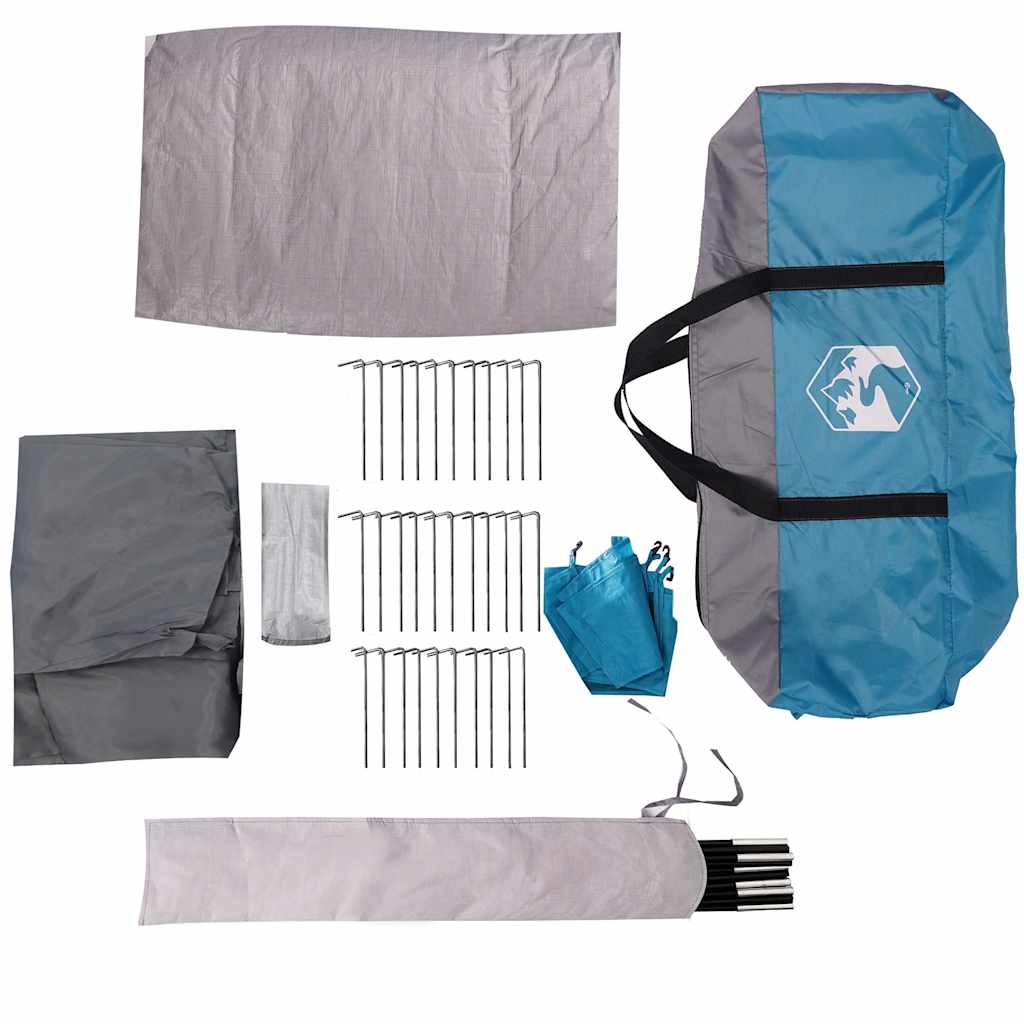 vidaXL Tente de camping 4 personnes bleue étanche