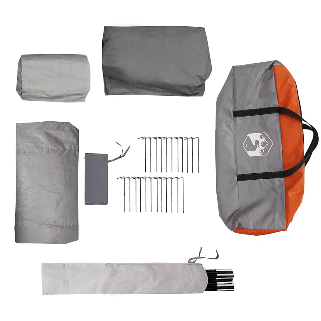 vidaXL Tente de toit grise et orange imperméable