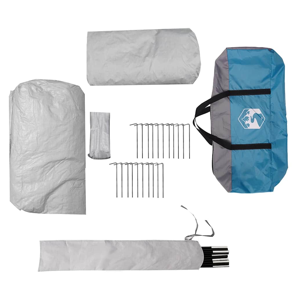 vidaXL Tente de camping 2 personnes bleu imperméable